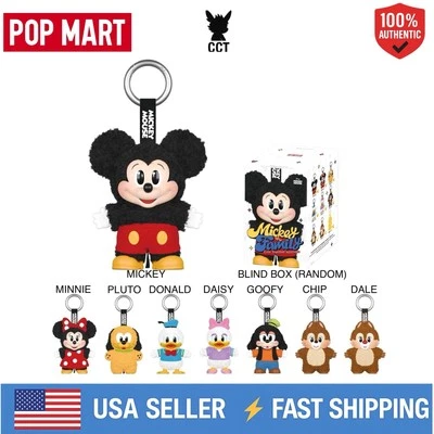 *USA*AUTÉNTICO POP MART Disney Mickey Family Lindo Llavero Juntos Caja Ciega Foto 1 de 4