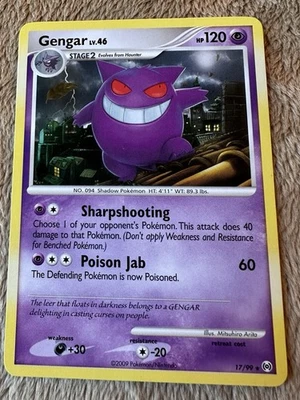 2009 Pokémon TCG Platinum Arceus Gengar Lv.46 HP 120 Rare Non Holo Card 17/99 LP - Image 1 of 4