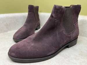 Stivaletti donna Vionic Alana viola scamosciati misura 8,5 stivaletti pull on - Foto 1 di 15