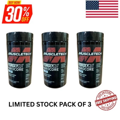 Pack of 3- Hydroxycut Hardcore Elite, 100 Rapid-Release Thermo Caps - Image 1 of 4