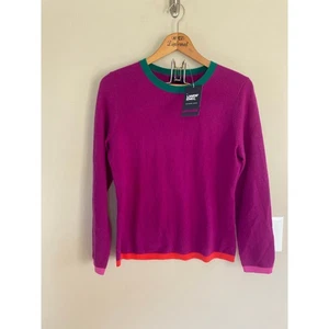 NUEVO CON ETIQUETAS Lands End suéter de cachemir magenta talla M 10-12  - Imagen 1 de 4