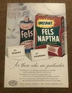 Vintage 1950’s Fels Naptha Laundry & Dish Soap Magazine Ad 0C25 - Bild 1 von 2