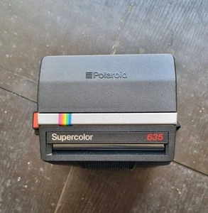 Vintage Polaroid Supercolor 635 Instant Camera Rainbow Stripe - Picture 1 of 3
