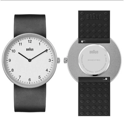 NEW Braun Gents BN0281 Analogue Interchangeable Wrist Watch Set Gray Black - image 1 of 4