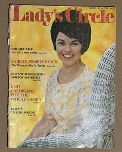 1970 Lady’s Circle magazine Shirley Temple Black Cover August - Imagen 1 de 5