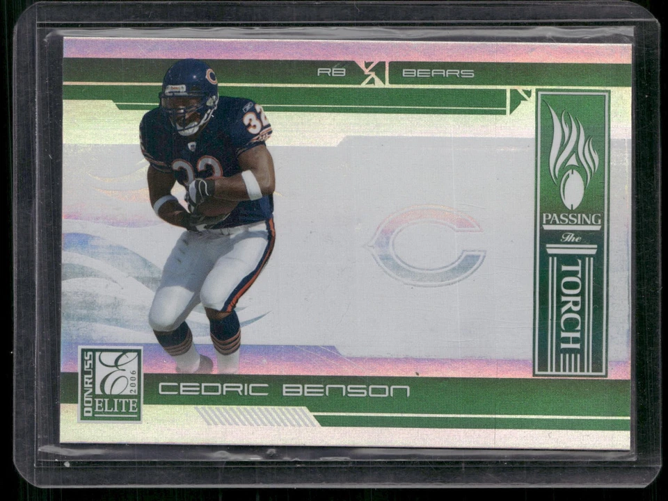 2006 Donruss Elite #PT-23 Cedric Benson Gale Sayers Green /500 - Image 1 of 2