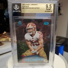 2023 Christian McCaffrey Panini Luminance Platinum #35 True 1/1 Gem MT BGS 9.5