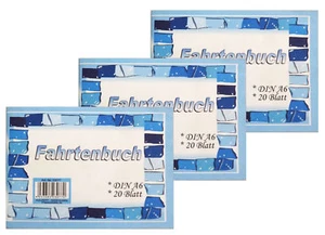6 x Fahrtenbuch A6, Fahrtenheft, Fahrtbericht, Fahrtbeleg, Wegenachweis - Bild 1 von 3