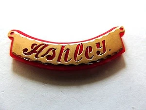 Modern Classic "Ashley" Gold Plated Name Plate Pendant - Picture 1 of 7