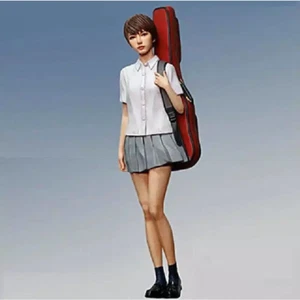 1/20 Resin Model Kit Asian Beautiful Girl with Guitar Musician Unpainted - Picture 1 of 1