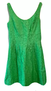 Lilly Pulitzer Fit and Flare Kleid 6 ärmellos grün Tank Spitzenkleid U-Ausschnitt - Bild 1 von 5