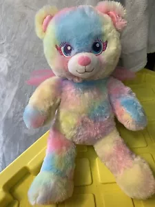 Build a Bear BEARY FAIRY FRIENDS 16" Rainbow Pastel Bear With Pink Wings-EUC! - Picture 1 of 5