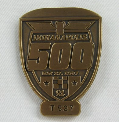 Indianápolis 500 2007 bronce #T527 insignia de pozo Dario Franchitti Andretti verde Foto 1 de 4