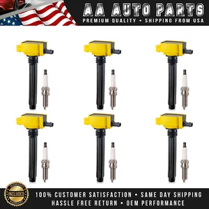 6 bobinas de encendido + 6 bujías Platinum aptas para Jeep Grand Cherokee 11-20 3,6 L UF648 - Imagen 1 de 12