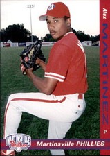 1998 Martinsville Phillies Grandstand #21 Alex Martinez Dominican Republic Card