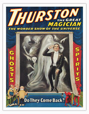 Thurston the Great Magician - Ghosts Do They Come Back - Vintage Magic Poster