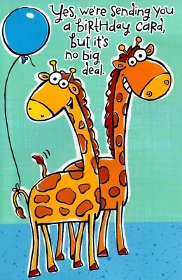 Funny BIRTHDAY Pop-Up Card, Giraffe Balloons by American Greetings + Envelope - Image 1 of 4