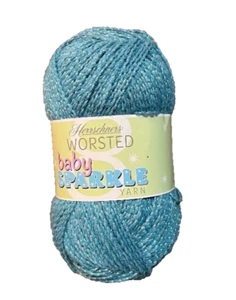 Herrschners worsted baby sparkle skein of yarn 8 oz Color 1006 Splash NEW - Picture 1 of 3