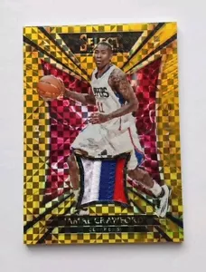 2016-17 Panini Select Jamal Crawford Clippers Gold Prizm Sparks Jersey Patch /10 - Picture 1 of 2