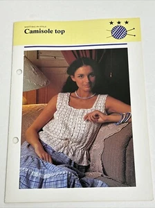 Camisole Top Women's Knitting Pattern Card - Picture 1 of 4