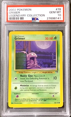 Pokémon Card Grimer PSA 10 Gem Mint, Legendary Collection #78, WOTC 2002 (1) - Image 1 of 4