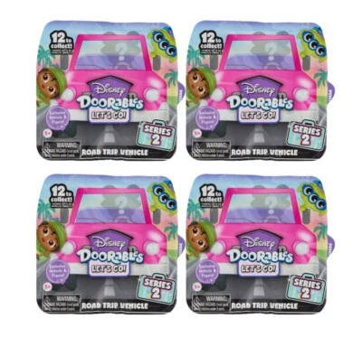Disney Doorables Let’s Go Series 2 Figure and Vehicle New Sealed Lot of 4 - Image 1 of 2