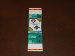 1993 PHILLIES WORLD SERIES FULL TICKET Game 3 - Picture 1 of 2