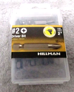 Hillman 2” #2 Phillips Driver Bit Impact Driver Hardened S2 Steel NEW 10 Pack - Picture 1 of 4