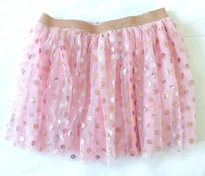 Disney Girls' Party Pink Lined Polka Dot Skirt Size M (7/8) - Picture 1 of 5