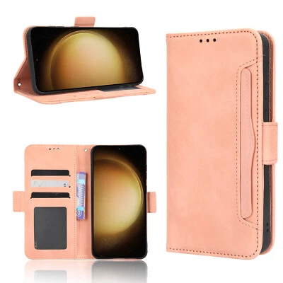 Wallet Case For Samsung S25 S24 S23 FE S22 S21 Ultra Plus Note20 Flip Card Cover - Image 1 of 4