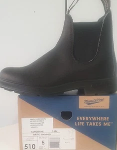 BLUNDSTONE 510 BC SCARPA DONNA PELLE ELASTIC SIDED BOOT BLACK - Foto 1 di 5