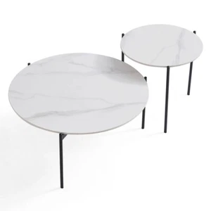 INTERIOR AVE - Bianco Nested Stone Coffee Tables - Picture 1 of 4