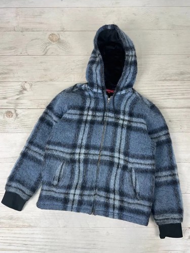 GIACCA SUPREME PLAID LANA CON CAPPUCCIO Mohair Uomo Taglia S
