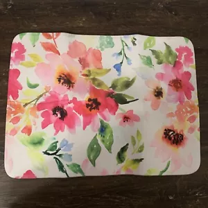Daisy Floral Blue Dish Drying Mat for Kitchen Microfiber Absorbent Dish Draining - Picture 1 of 2