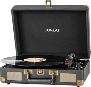 3 Speeds Record Player Vintage Portable Suitcase Turntable, Bluetooth Vinyl - Picture 1 of 8