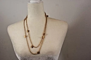 Vintage Sarah Coventry Extra Long 52 Inch Gold Tone Butterflies Chain  - Bild 1 von 4