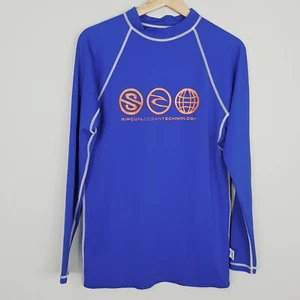 RIPCURL Mens Size XL Blue Ocean Technology Long Sleeve Rashie Top - Picture 1 of 6