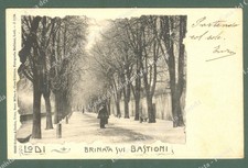 Lombardia. LODI. Sui bastioni. Cartolina d'epoca viaggiata nel 1903