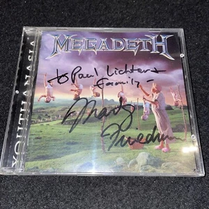 MEGADETH • Youthanasia ~ Signed Autographed By Marty Friedman - Foto 1 di 9