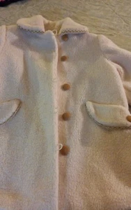 Cappotto pelliccia panna Erika Erikson nuovo bambina taglia 5 - Foto 1 di 6
