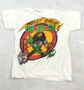 Vtg 1985 Motley Crue Pain Killers T-Shirt Allister Fiend Kids L 10-12 - Picture 1 of 6