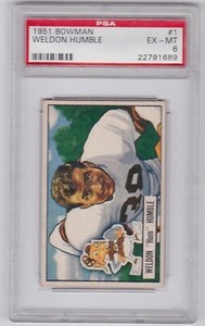 1951 Bowman Weldon Humble #1, PSA EX-MT 6