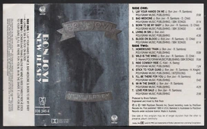 1988 MUSIC AUDIO CASSETTE TAPE - [ALBUM: NEW JERSEY] GROUP: BON JOVI (AUSTRALIA) - Picture 1 of 5