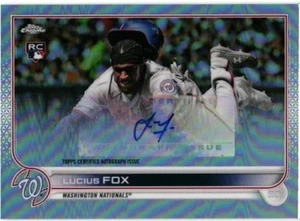 2022 TOPPS CHROME UPDATE # AC-LFO - LUCIUS FOX - NATIONALS - ROOKIE AUTOGRAPH - Picture 1 of 2