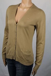 Ralph Lauren Khaki Cotton Cardigan Sweater Gold Buttons NWT - Picture 1 of 1