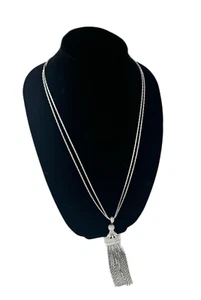 Collana Traviata Vintage anni 70 MONET Tono Argento PAGODA NAPPA Rara *SPLENDIDA* - Foto 1 di 7