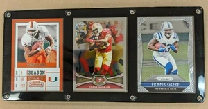 FRANK GORE 3 CARD PLAQUE MIAMI HURRICANES SAN FRANCISCO 49ERS INDIANAPOLIS COLTS - Picture 1 of 1