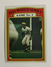 1972 Topps 1971 World Series Game No. 4 # 226 Baseball Card Roberto Clemente HOF