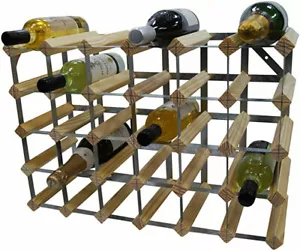 30 Bottle Traditional Wine Rack - Fully Assembled - FSC Certified Natural Pine - Picture 1 of 1