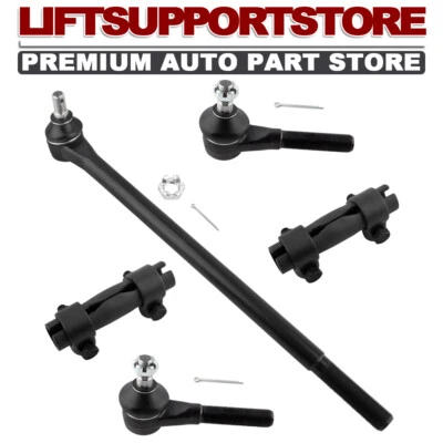 5PCS Front Tie Rod Drag Link Set For 1980 - 1995 Ford Bronco F-150 F-250 F-350 - Image 1 of 4